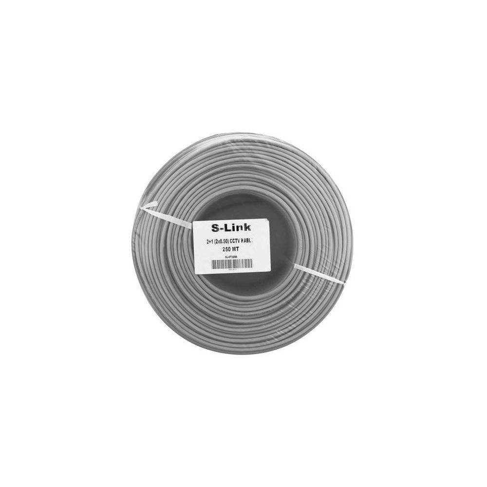 S-Link SL-C225 2+1 Folyolu 250MT CCTV Kablo
