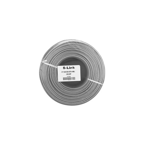S-Link SL-C225 2+1 Folyolu 250MT CCTV Kablo