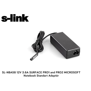 S-Link SL-NBA58 12V 3,6A SURFACE PRO1 and PRO2 MICROSOFT Notebook Standart Adaptör