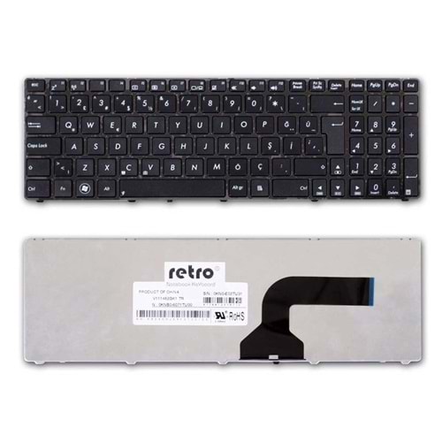 Retro NBKL503ATR Asus F50, F70, G60, N50, N70 Notebook Klavyesi - Siyah - TR - İzolasyonlu Tuş Yapısı