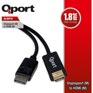 Qport Q-DPH Display to HDMI 1,8M Kablo