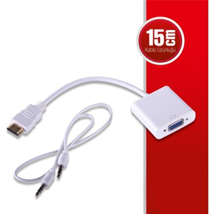 Qport Q-HD-VGJ HDMI to VGA Sesli Çevirici