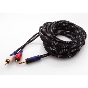 S-link SLX-941 5Mt Kaliteli Kılıflı 2Li Rca To Stereo Kablo