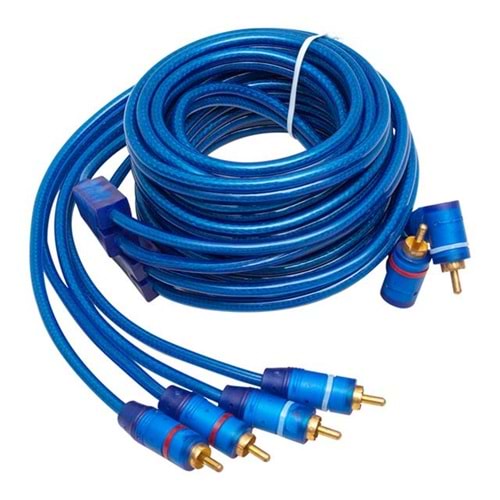 Oem 4Mt 2Li Rca To Rca Mavi Kablo