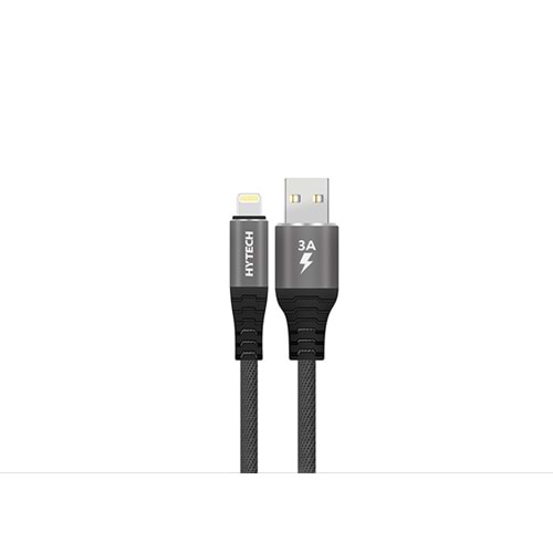 Hytech HY-X3103M 3A iPhone Lightning 3M Gri Şarj Kablosu