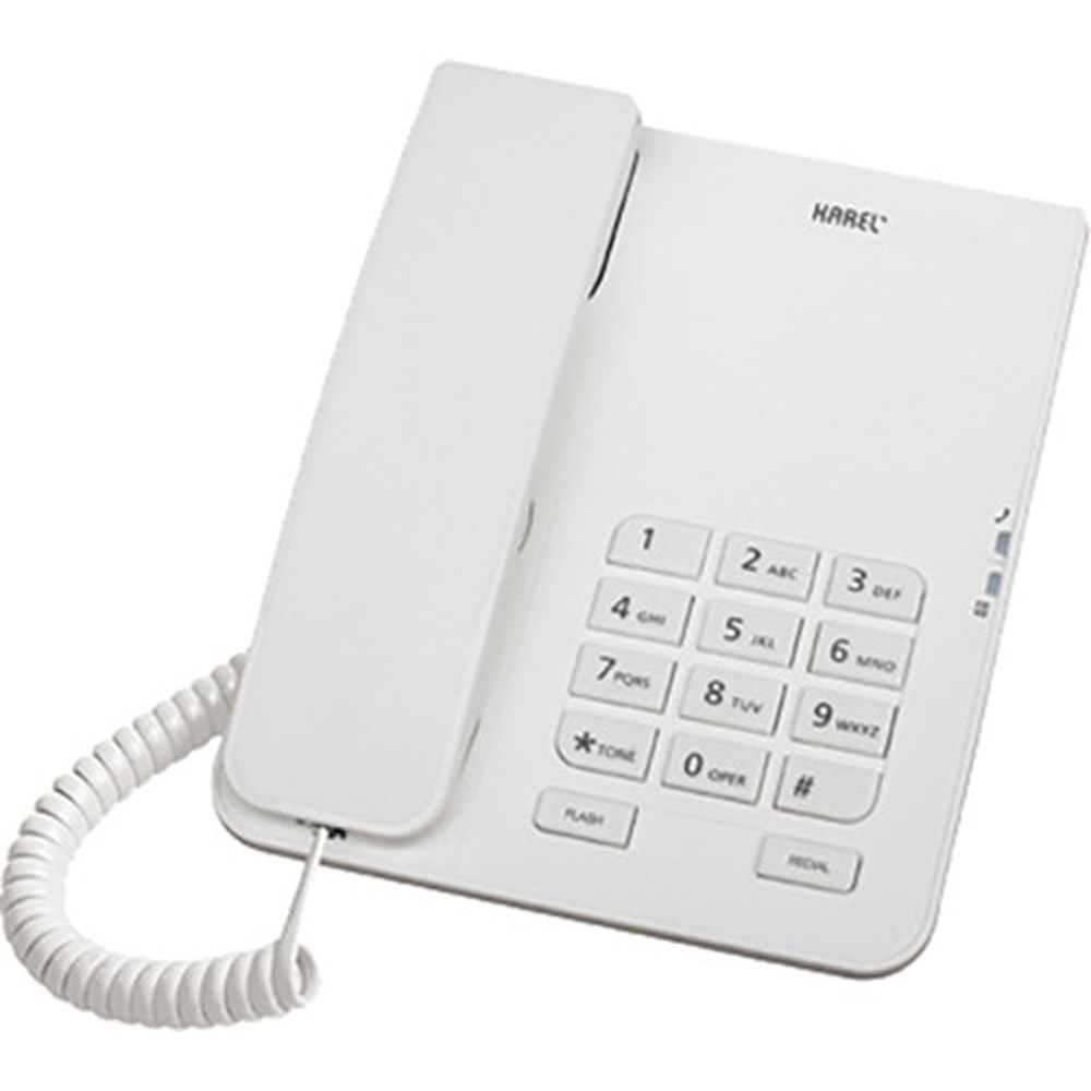 Karel TM-140 Analog Masaüstü Beyaz Kablolu Telefon