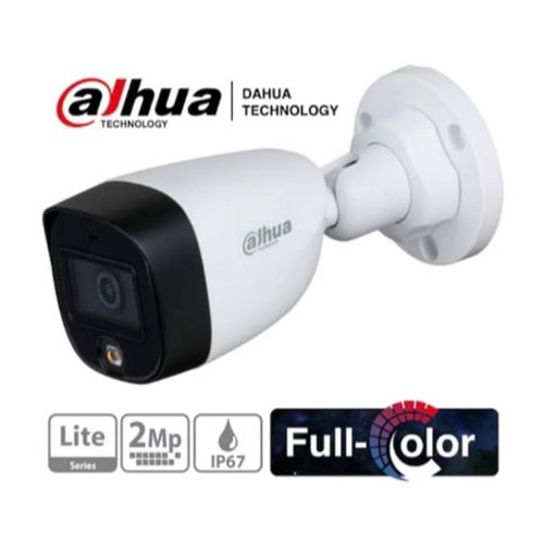 Dahua HAC-HFW1209C-LED-0360B 2MP 3,6mm 1080P Bullet Renkli Full Color HDCVI Kamera