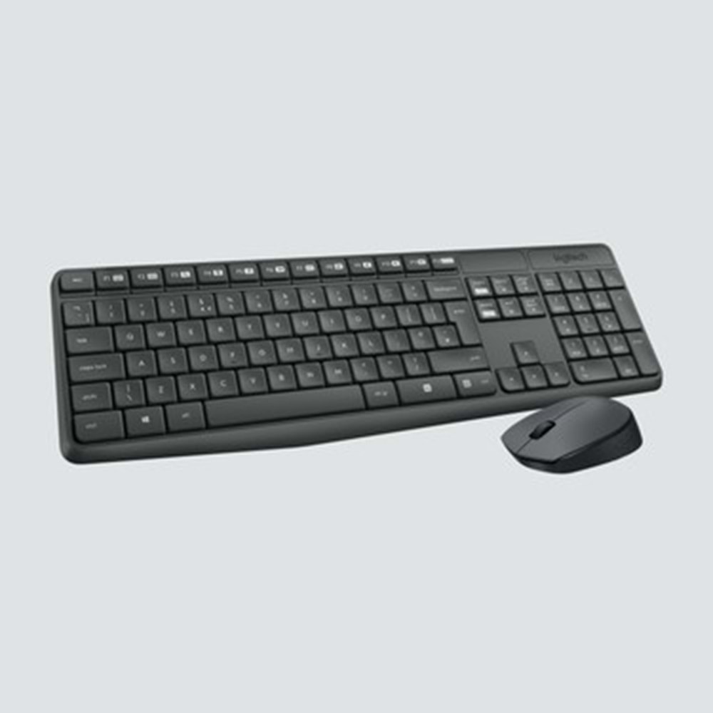 Logitech MK235 Q Kablosuz Gri Klavye & Mouse Set (920-007928)