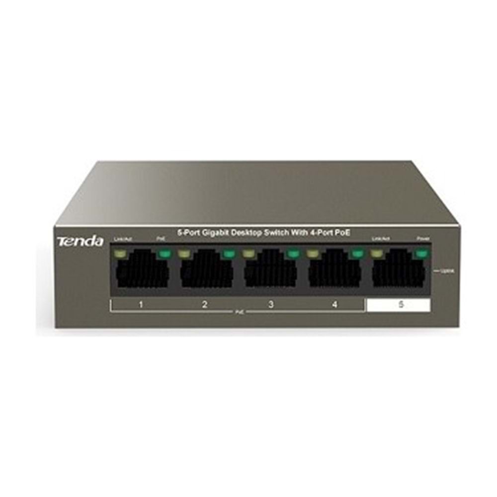 Tenda TEG1105P-4-63W 5Port Gigabit (4xPoE 63W) Desktop PoE Switch