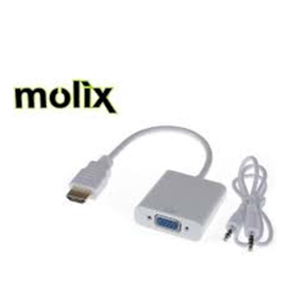 Molix MX-1240 HDMI to VGA 0,10Mt Çevirici