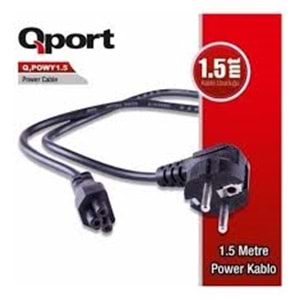 Qport Q-Powy1,5 1,5M Notebook Yonca Power Kablosu