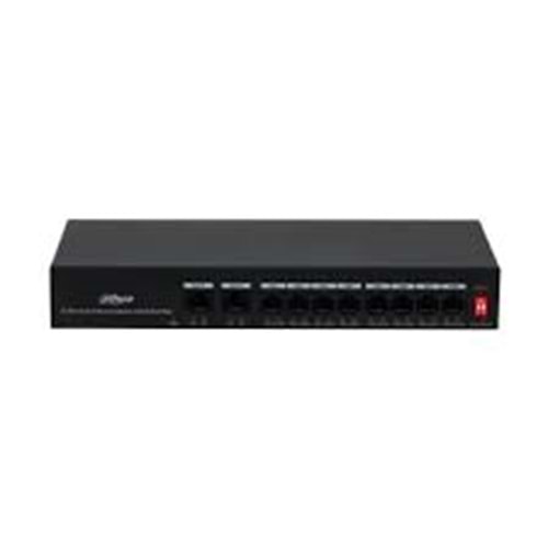 Dahua PFS3010-8ET-65 8Port Poe (65W), 2FE Uplink Yönetilemez Switch