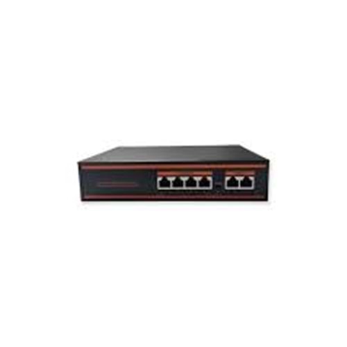 Nova ND1P402LF 4Port Poe+ 10/100 Mbps 78W 2 Port 10/100 Uplink Poe Switch