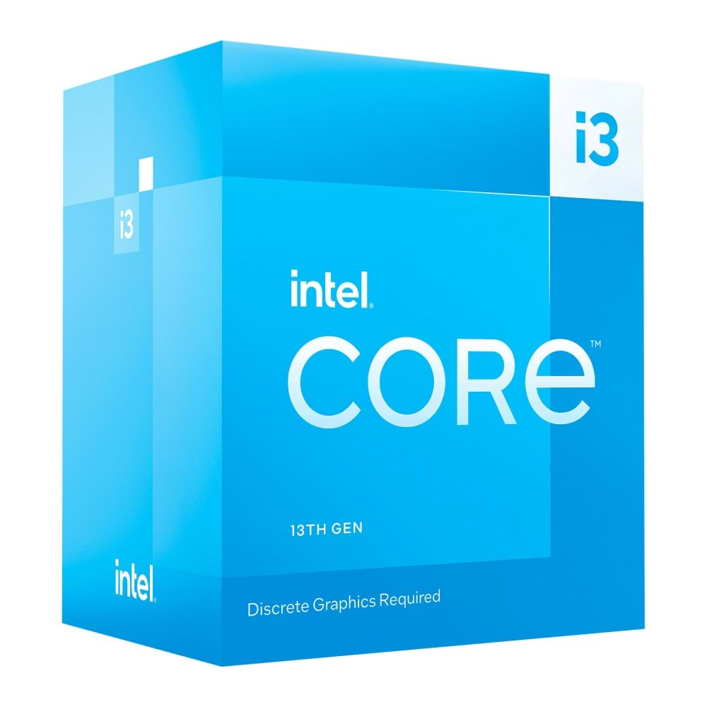 Intel Core i3 13100 3,4GHz 12MB Önbellek 4 Çekirdek Soket 1700p 10nm İşlemci