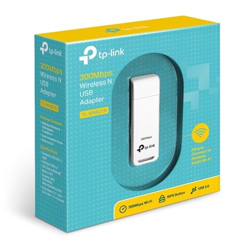 Tp-Link TL-WN822N 300 Mbps N Kablosuz 2x3dBi Antenli Yüksek Kazanımlı USB Adaptör