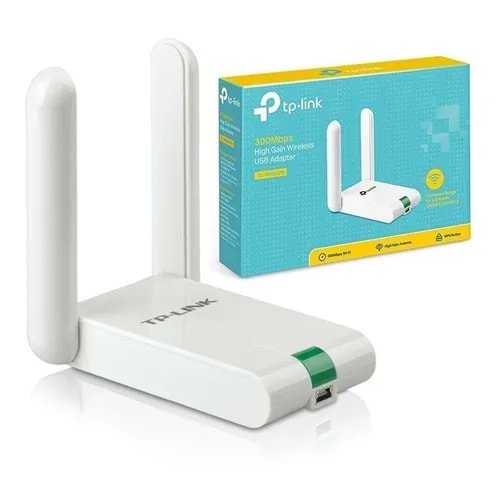 Tp-Link TL-WN822N 300 Mbps N Kablosuz 2x3dBi Antenli Yüksek Kazanımlı USB Adaptör