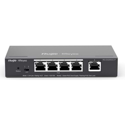 Ruijie Reyee RG-ES205GC-P 5Port Poe 100/100/1000 54W Cloud Yönetilebilir Switch