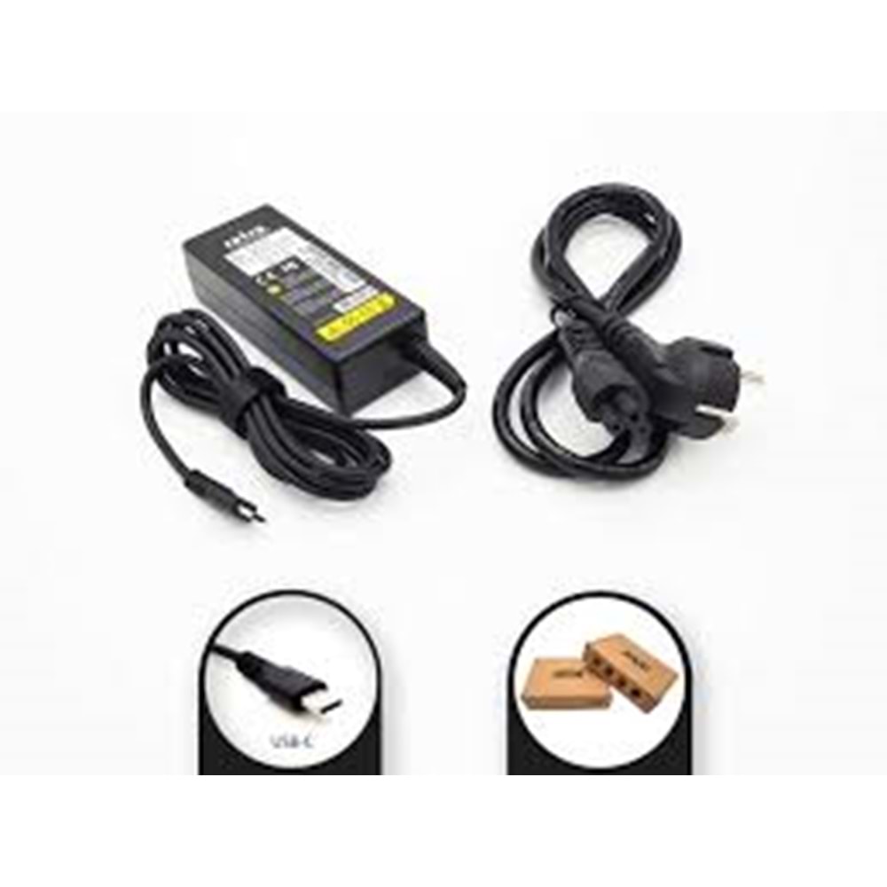 Retro RNA-HC20 HP Uyumlu 65W 5V3A/9V3A/10V5A/12V5A/15V4,33A/20V3,25A Type-C Notebook Adaptör