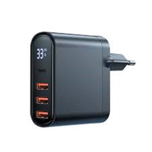 Mcdodo CH-2250 33W 1x Type-C 3x USB Girişli Siyah Dijital Göstergeli Şarj Adaptörü