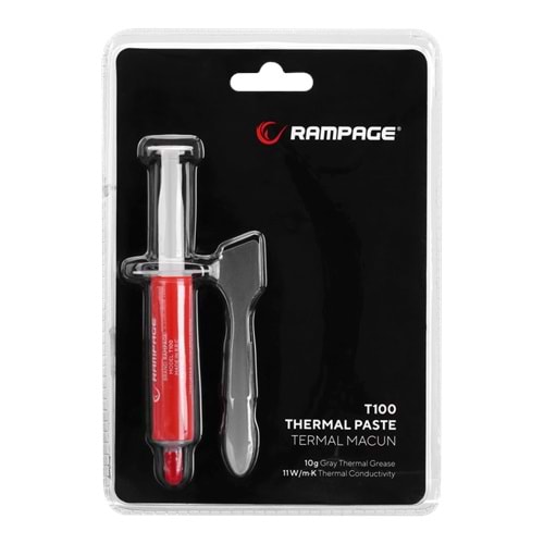 Rampage T100 10g 11w/m,K Yüksek Performanslı Gri Termal Macun
