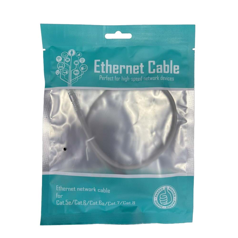 Necip Bilgisayar A102-TR CAT6 1GIGABYTE 50U 0,50CM 28AWG Gri Patch Cord Kablo