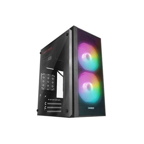 Everest MINION Mesh PEAK 300W 2* 12cm Rainbow Fan Akrilik Yan Panel M-ATX Mini-T Gaming Oyuncu Kasası