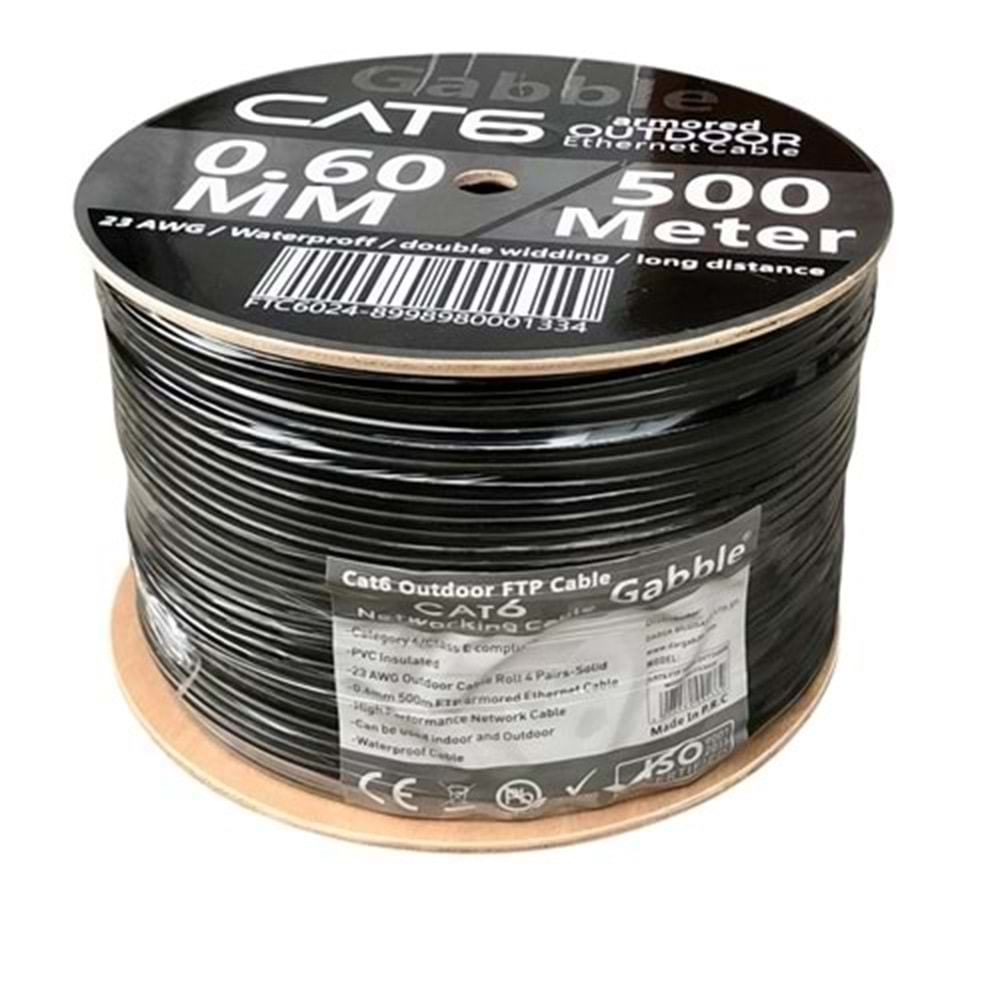 GABBLE GAB-FTP500 0,60MM 500MT Dış Ortam FTP Kablo