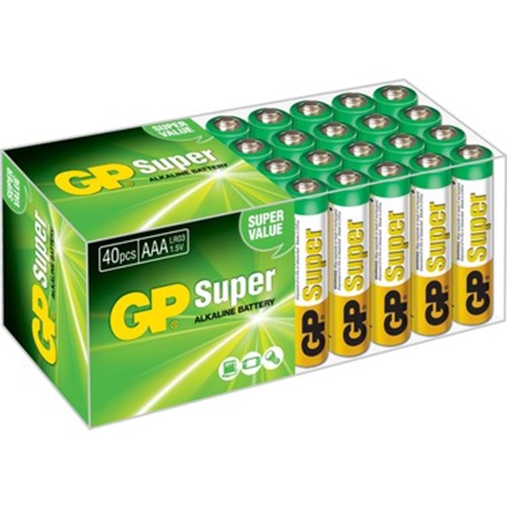 GP Süper Alkalin LR03 AAA Boy İnce Kalem Pil
