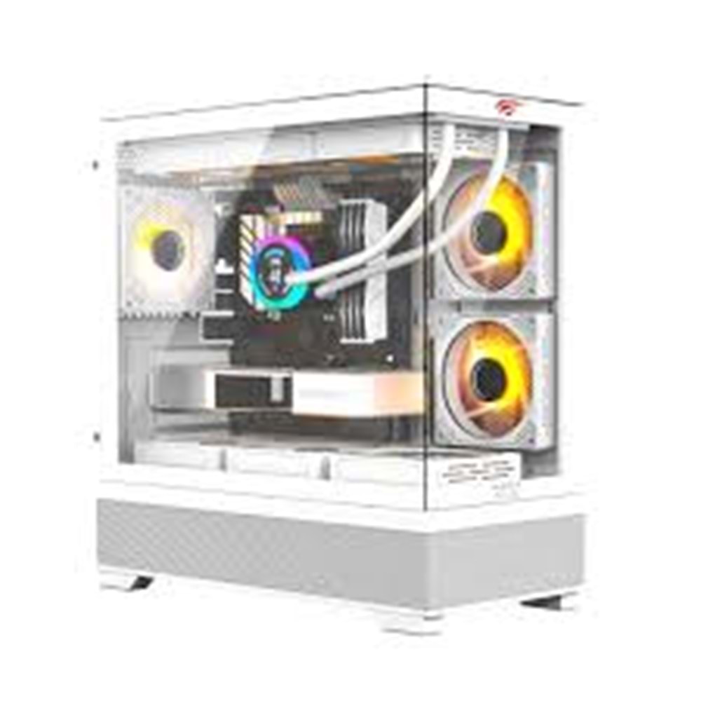 Havit CF925 3 Rgb Fanlı Tamperli Cam Oyuncu Bilgisayar Kasası Beyaz