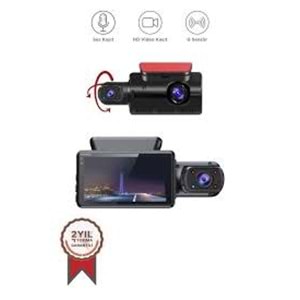 Securitech 1296P 3Kameralı LCD Ekranlı Wi-Fi Destekli Araç Siyah Kamerası