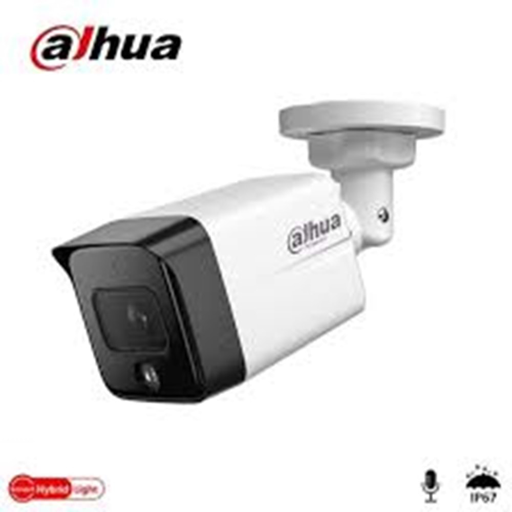 Dahua IPC-HFW1230TC1-SA-0280B 2MP 2,8MM 30Mt Dahili Mikrafonlu Smart Hybird Light SD CARD IP Bullet Kamera