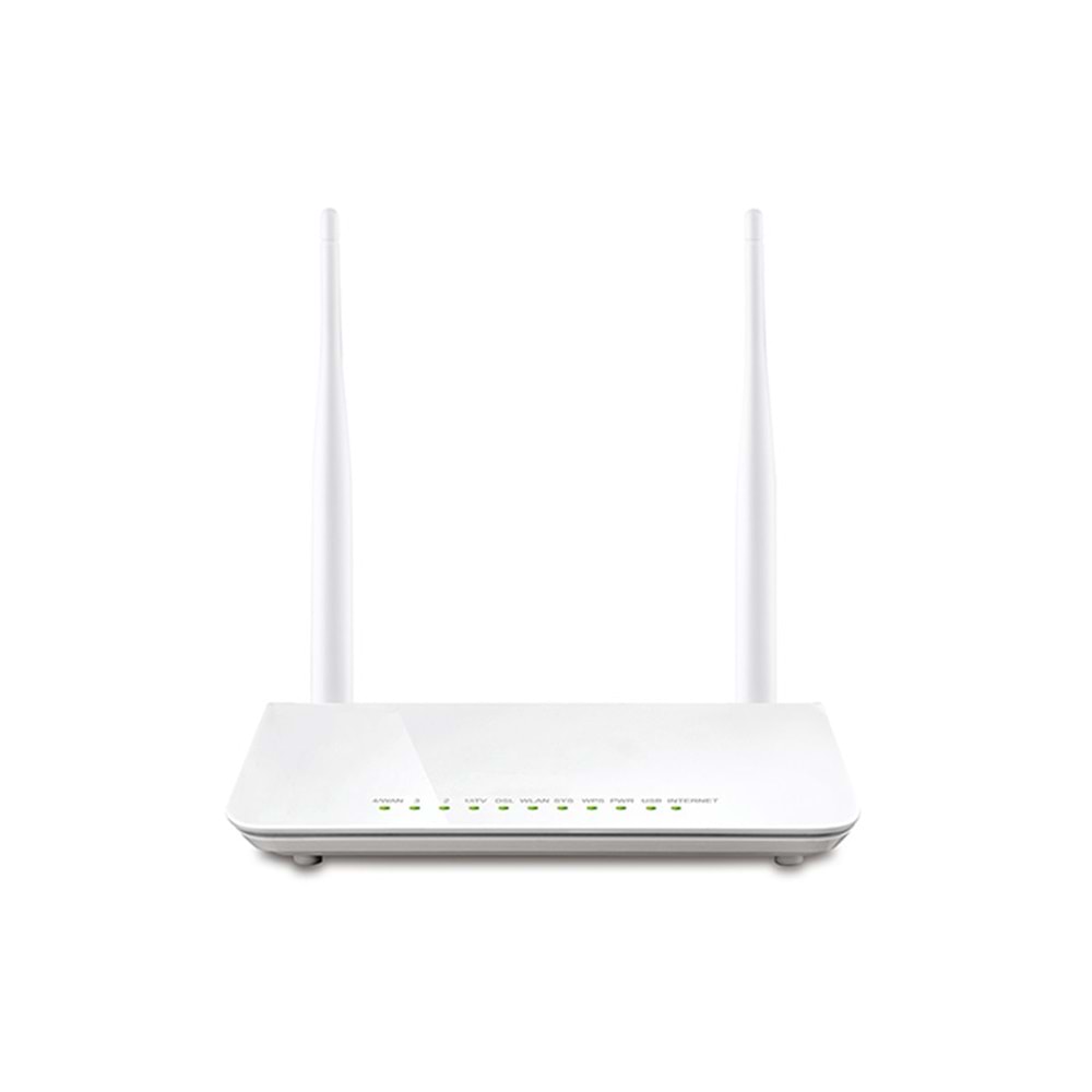Everest SG-1600 Ethernet 4Port 300Mbps Bridge Uyumlu Kablosuz 5dbn 2Ant,ADSL Modem