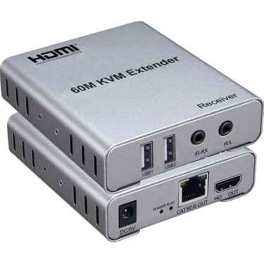 Apronx APX-USB60M CAT5E/CAT6 60M USB 1080P Kvm HDMI Extender