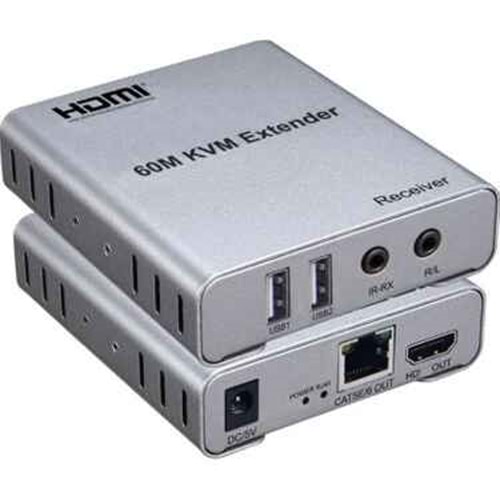 Apronx APX-USB60M CAT5E/CAT6 60M USB 1080P Kvm HDMI Extender
