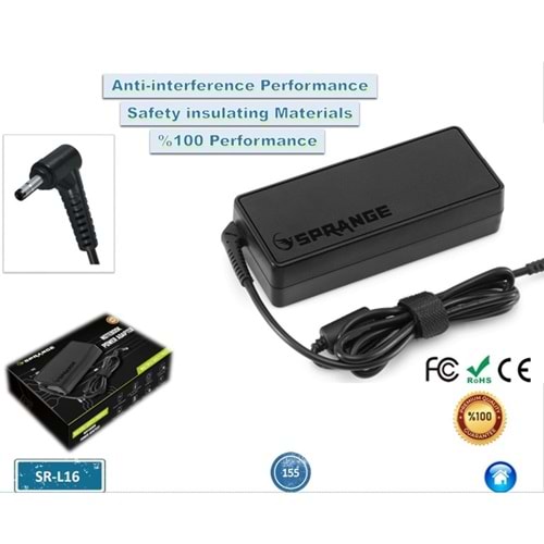 Sprange SR-L16 20V 3.25A 4,0*1,7 65W Lenovo Uyumlu Notebook Adaptörü