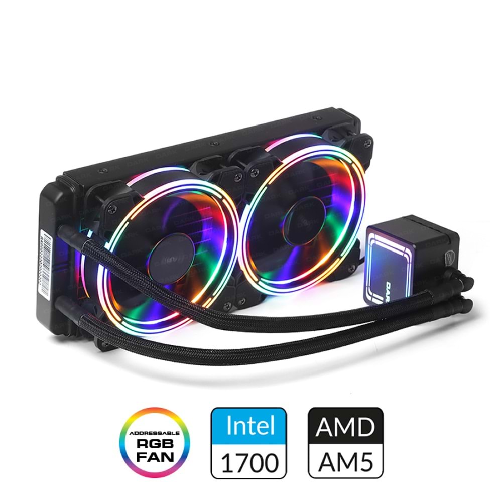 Dark DKCCW246 W246 AquaForce 240MM RGB LEDli Sıvı Soğutma