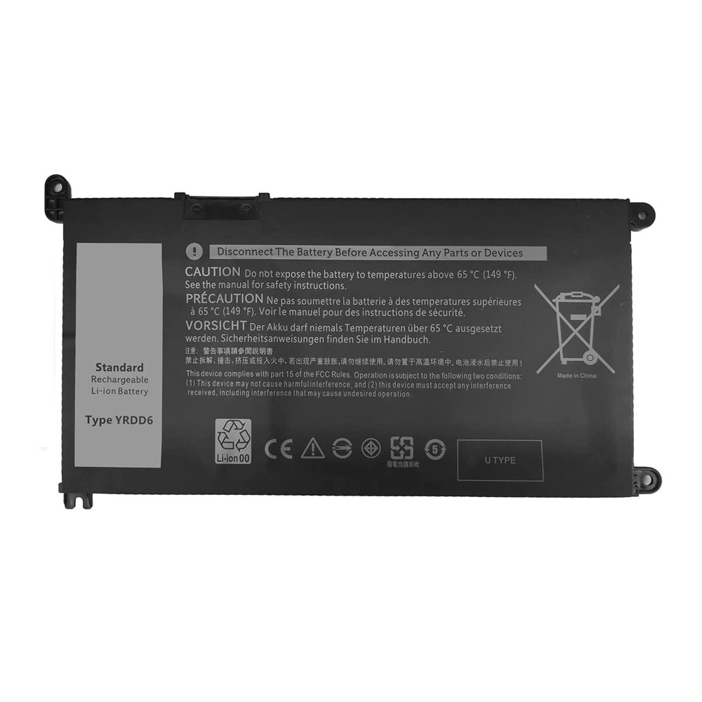 Retro RDL-215 Dell Inspiron 5490 , 5590 , YRDD6 Uyumlu Siyah Notebook Bataryası