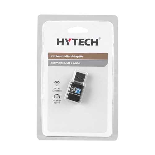 HYTECH HY-300N 2.4GHZ 300MBPS 2DBI USB Wireless Mini Dungle Adaptör