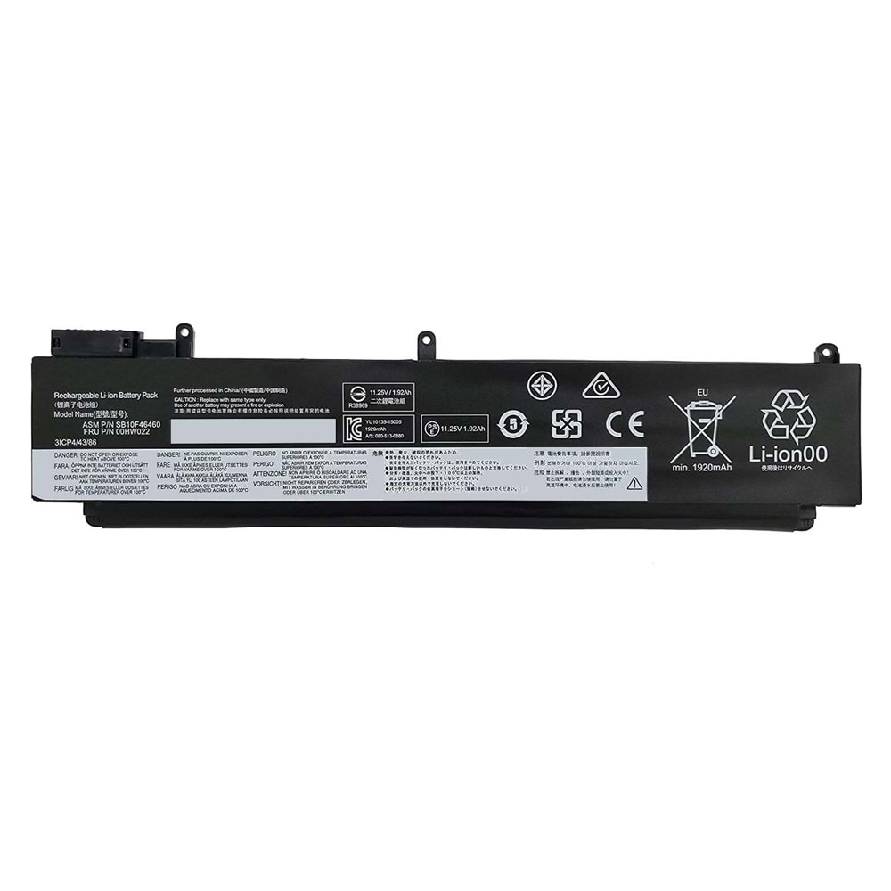RETRO RLL- 111 Lenovo ThinkPad T460s, T470s Uyumlu Notebook Bataryası - Ver.2 (Alt)
