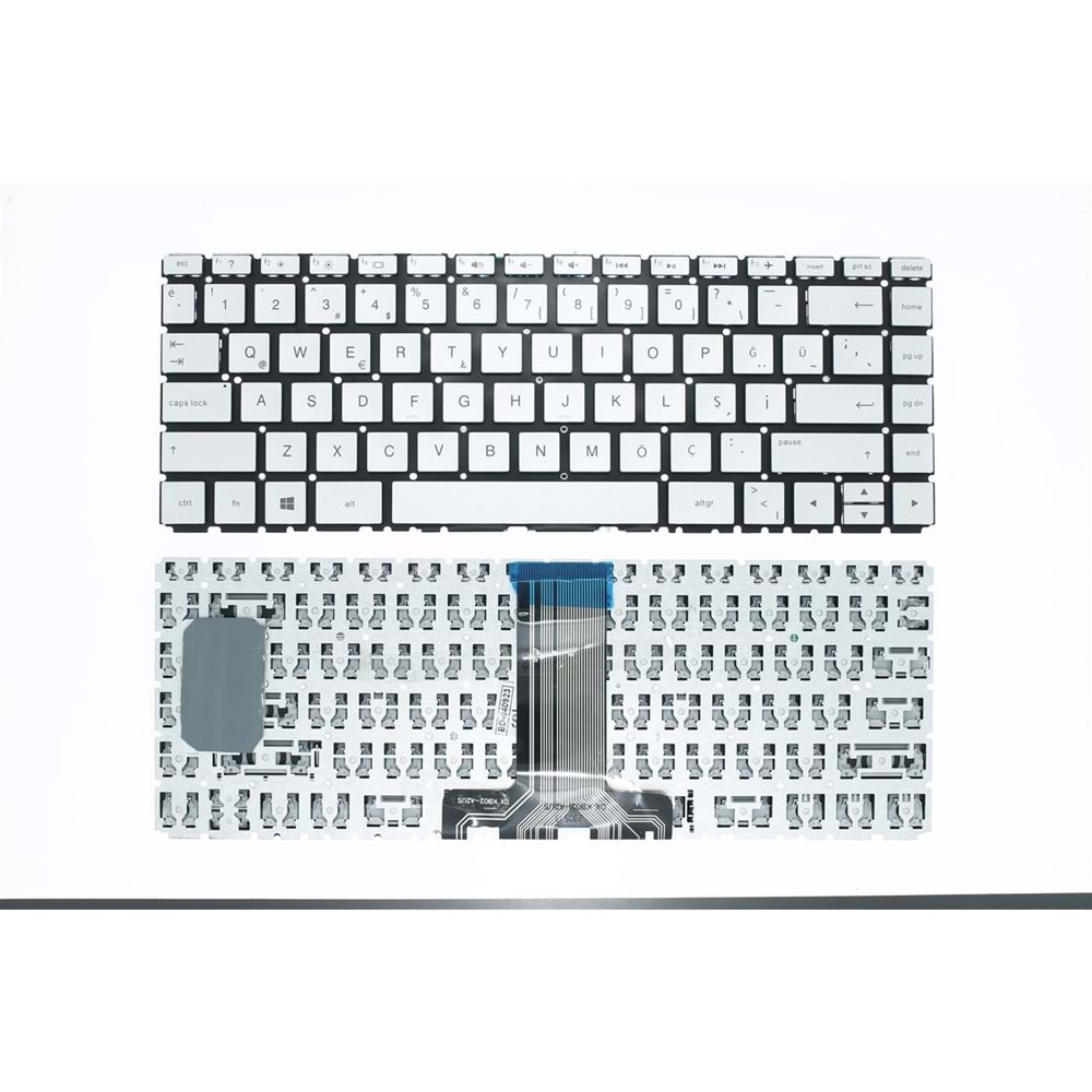 Retro NBKL0338S HP 14-BS000 Uyumlu Gümüş Notebook Klavyesi