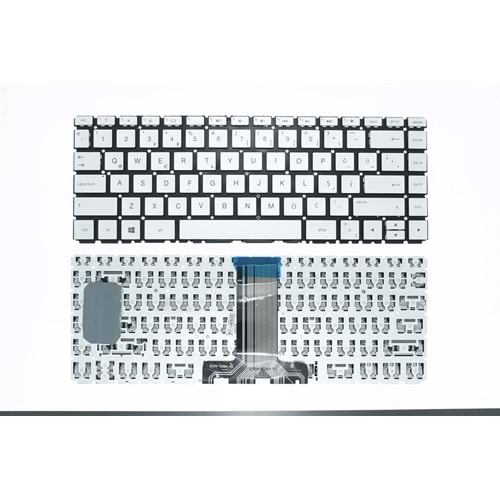 Retro NBKL0338S HP 14-BS000 Uyumlu Gümüş Notebook Klavyesi