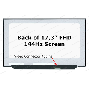 17.3-inch FHD 1920x1080 N173HCE-G33 Uyumlu Notebook Lcd - 40 Pin eDP 4 Lanes - WO Brackets