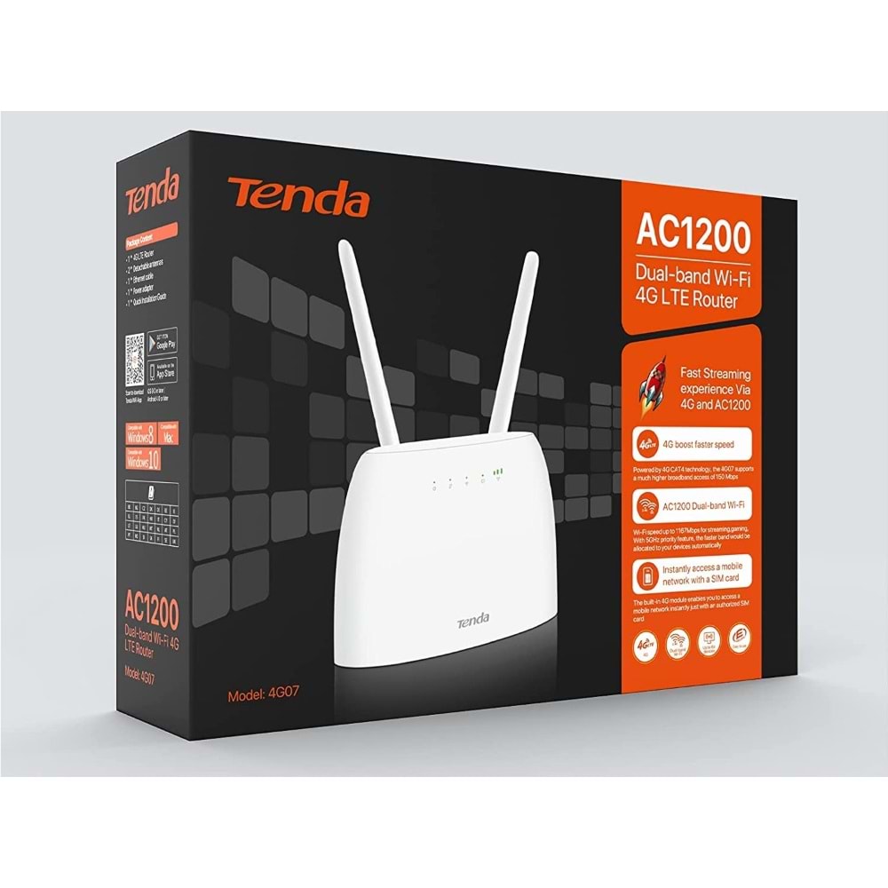 TENDA 4G07 AC1200 Dual-band Wi-Fi 4G LTE Router