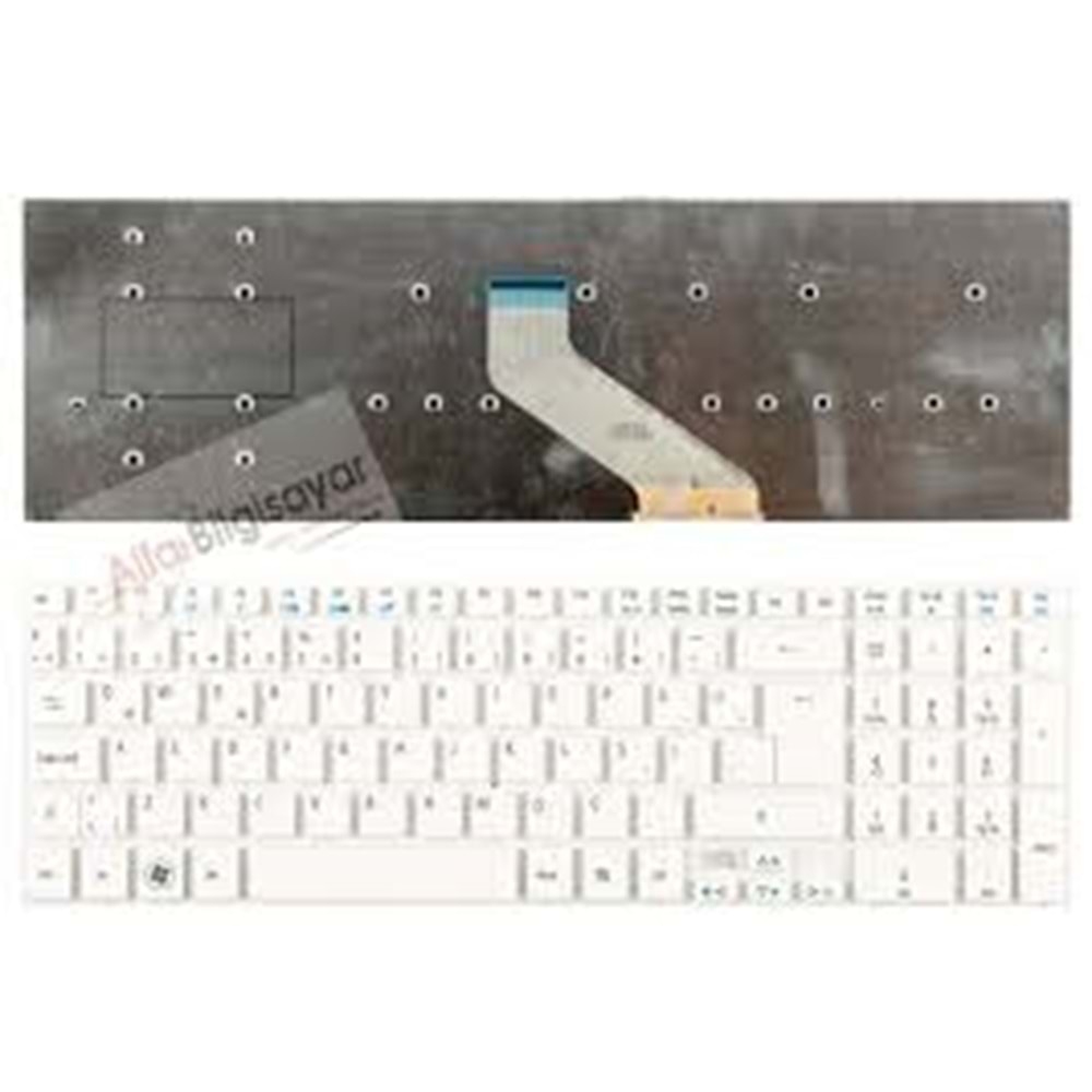 Retro NBKL745 Acer Aspire 5755G Uyumlu Beyaz Notebook Klavyesi