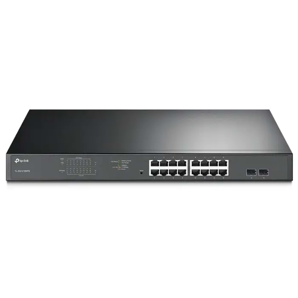 TP-Link TL-SG1218MPE 16PORT 10/100/1000 2xSFP Çelik Kasa Rack Mount Poe Switch