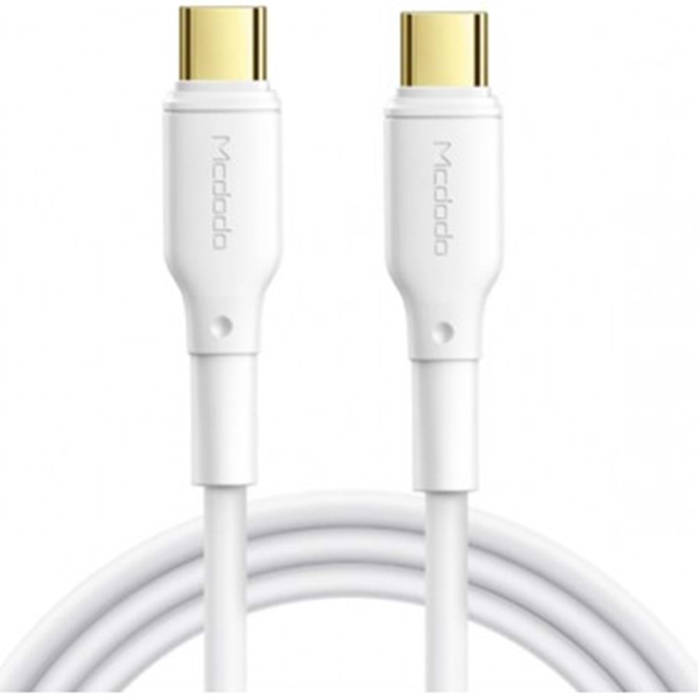 Mcdodo CA-8350 100W 5A 1.2m-Beyaz Type-C to Type-C Süper Hızlı Data Şarj Kablosu