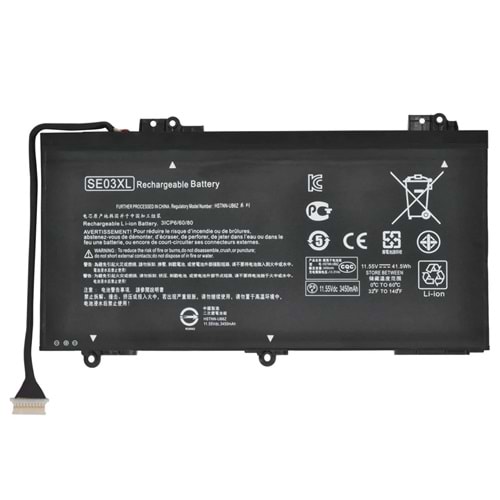 Retro RHL-113 HP Pavilion 14-AL , 14AL000 , SE03XL Uyumlu Siyah Notebook Bataryası