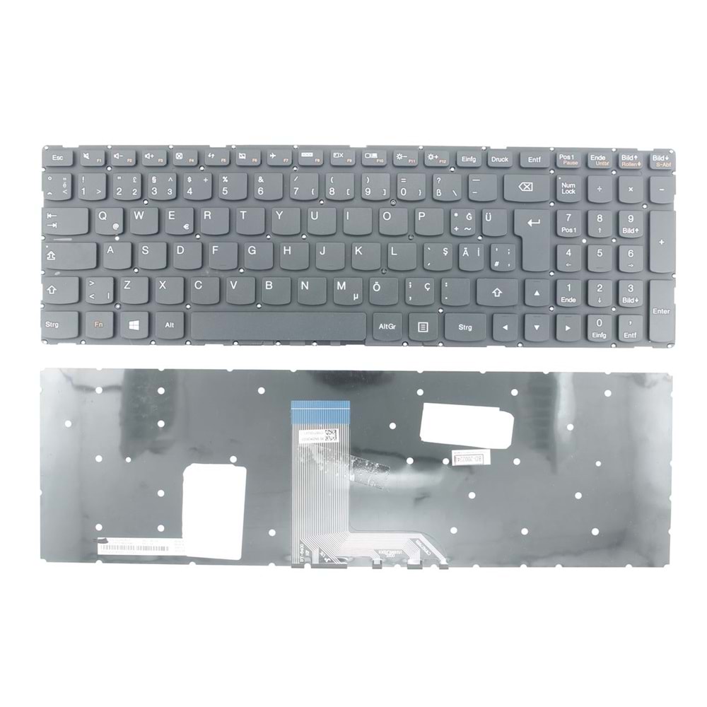 Retro NBKL993V2 Lenovo IdeaPad 700-15ISK Uyumlu Siyah Notebook Klavyesi