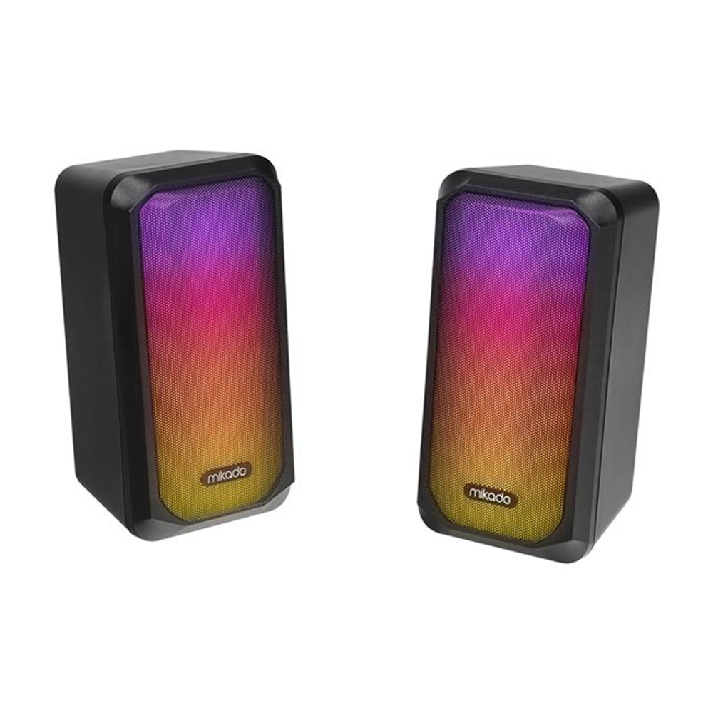 Mikado MD-356 2.0 5Wx2 10W RGB USB Bilgisayar Oyuncu Gaming Hoparlör