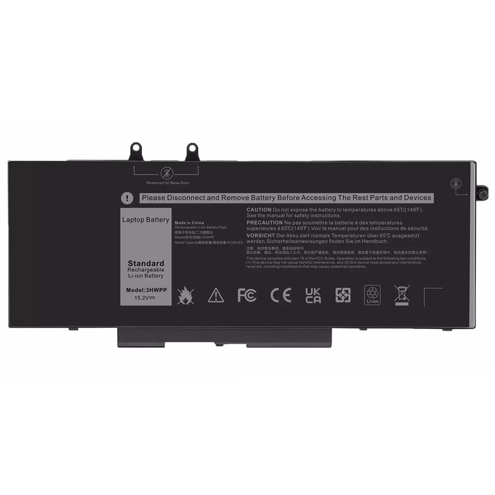 Retro RDL-253 Dell Latitude 5401 , 5501 Uyumlu 4Cell 15.2V Siyah Notebook Bataryası